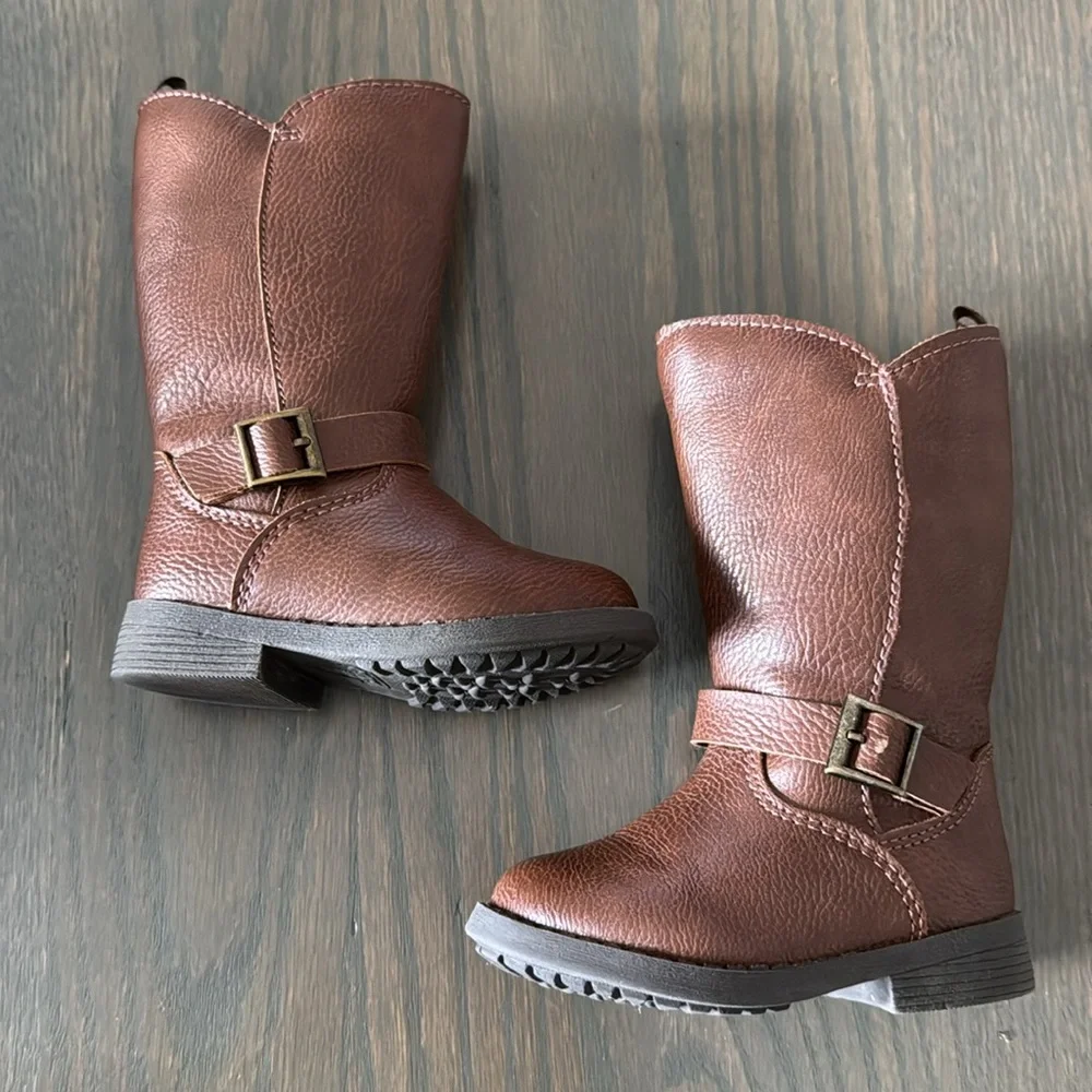 OshKosh B'gosh Lumi Brown Toddler Girls Fashion Boots Size 4M